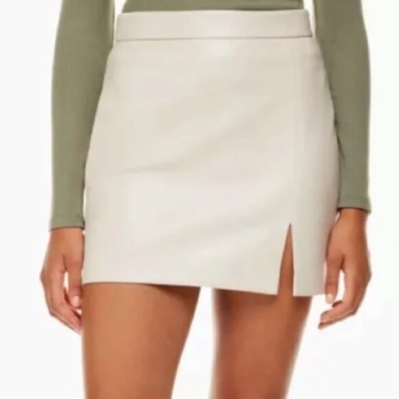 Aritzia Leather Skirt - Picture 1 of 6